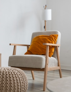 Natural Wood Accent Chair